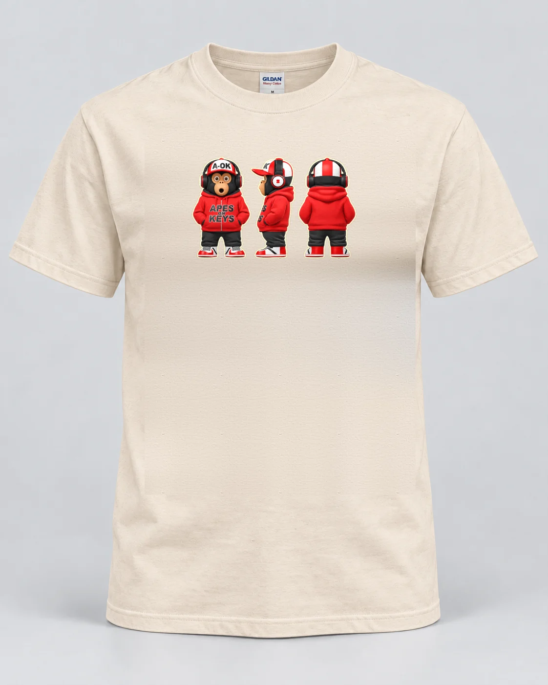 Natural A-OK All Angles Tee, front