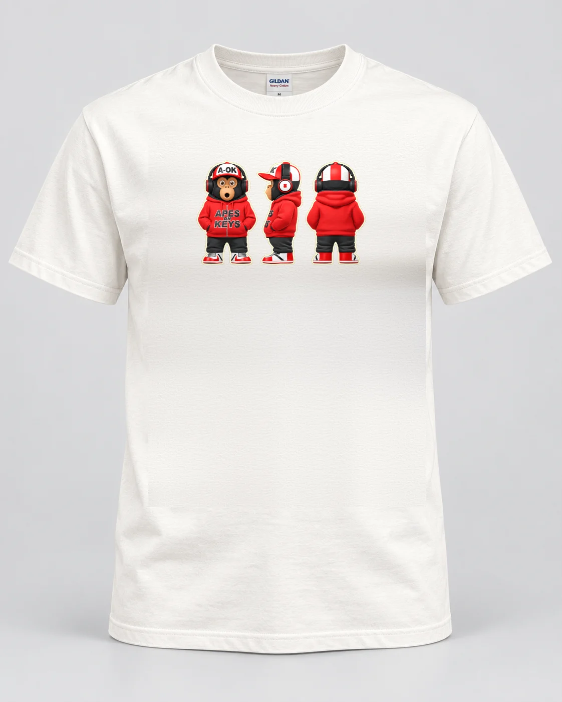 White A-OK All Angles Tee, front